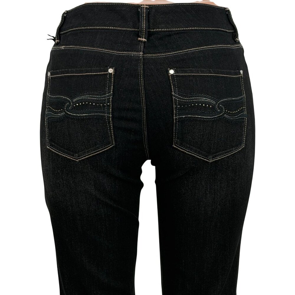 NWT White House Black Market Black Rhinestone Flare Jeans 4 | Indie Sleaze Retro - Picture 8 of 16